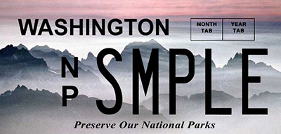 Washington national parks plate