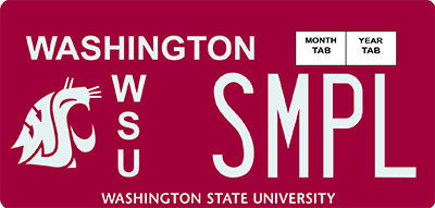 Washington State University plate