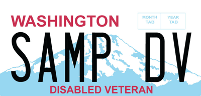 Disabled American veteran plate