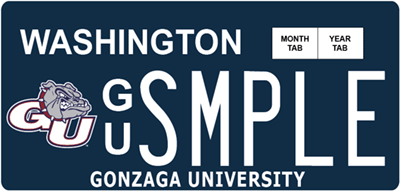 Gonzaga University plate